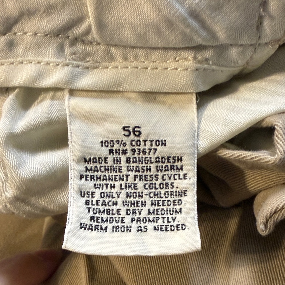 St. John's Bay Big and Tall Men's Khaki Chinos - Picture 3 of 4